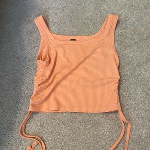 Orange crop top